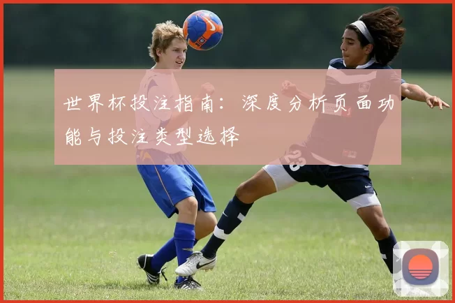 世界杯投注指南:深度分析页面功能与投注类型选择